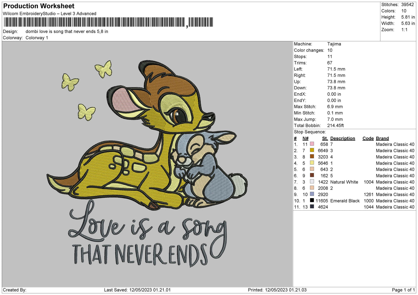 Deer Quotes Embroidery File 6 sizes