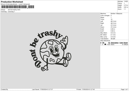 Earth1705 Embroidery File 6 sizes