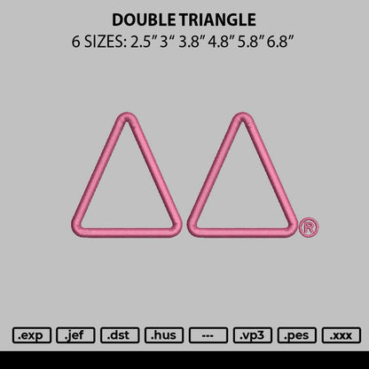 Double Triangle Embroidery File 6 sizes