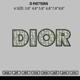 D Pattern Embroidery File 6 sizes