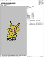 D Pokemon Embroidery File 4 size