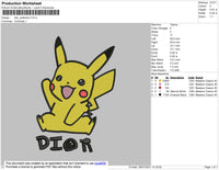 D Pokemon Embroidery File 4 size