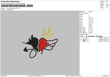 Draco 02 Embroidery File 6 sizes
