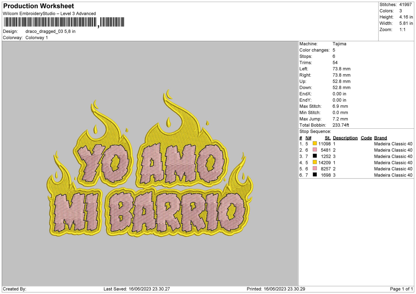 Draco 03 Embroidery File 6 sizes
