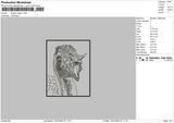 Dragon Sketch Embroidery File 6 sizes