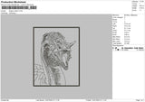 Dragon Sketch Embroidery File 6 sizes