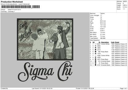 Drake Ft Lil Durk Embroidery File 4 size