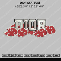 D1or Akatsuki Embroidery File 4 size