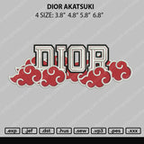 D1or Akatsuki Embroidery File 4 size