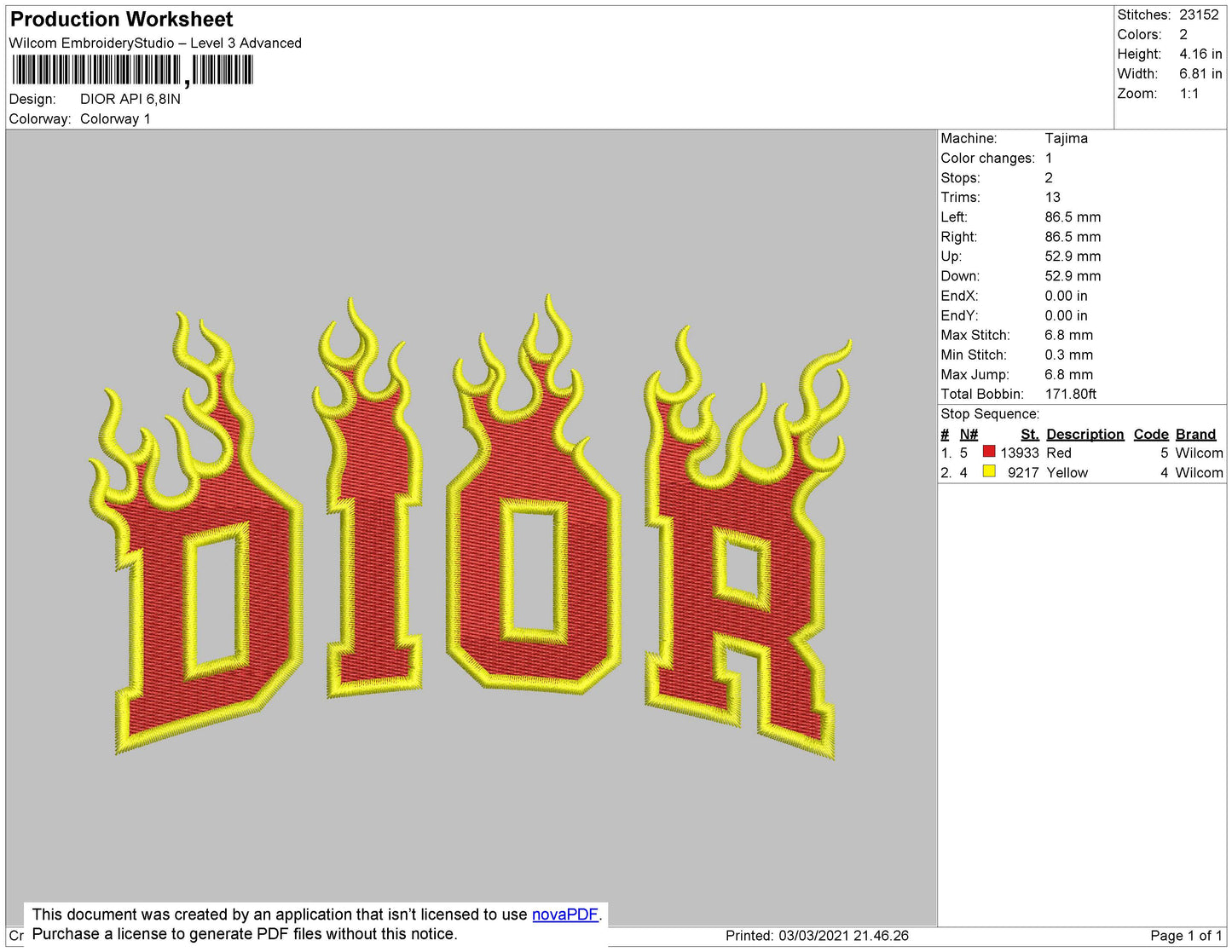 D1or Flames Embroidery File 4 size
