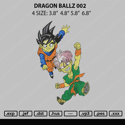 Dragon Ballz 002 Embroidery File 4 size