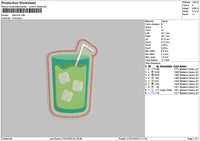 Drink 2707 Embroidery File 6 sizes