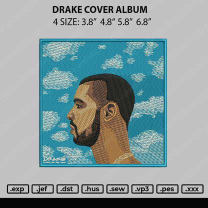 Drake Album Cover Embroidery File 4 size
