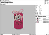 Drpepperbow Embroidery File 6 sizes