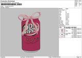 Drpepperbow Embroidery File 6 sizes