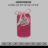 Drpepperbow Embroidery File 6 sizes