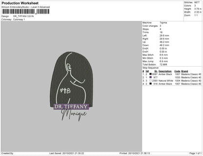 DR Tiffany Embroidery File 4 size
