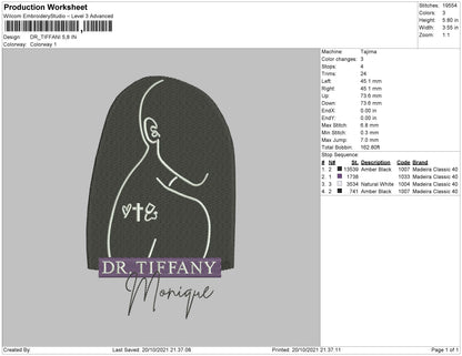 DR Tiffany Embroidery File 4 size
