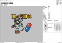 Mario Pill Embroiery File 6 sizes