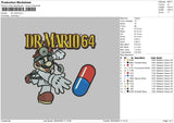 Mario Pill Embroiery File 6 sizes