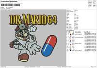 Mario Pill Embroiery File 6 sizes
