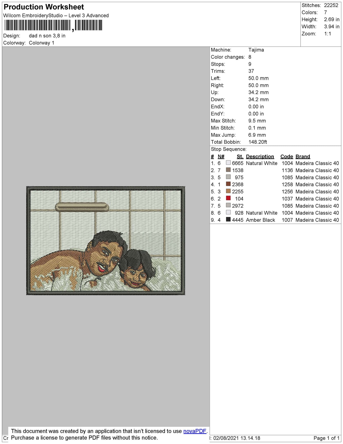 Dad N Son Embroidery File 4 size