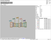 Disneyland Embroidery File 5 size