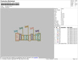 Disneyland Embroidery File 5 size