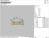 Disneyland Embroidery File 5 size