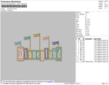 Disneyland Embroidery File 5 size