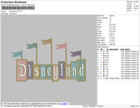 Disneyland Embroidery File 5 size