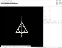 Deathly Hallow Embroidery File 4 size