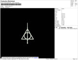Deathly Hallow Embroidery File 4 size