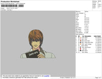 Death Note Embroidery File 4 size
