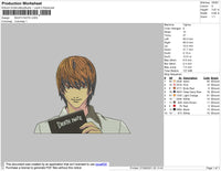 Death Note Embroidery File 4 size
