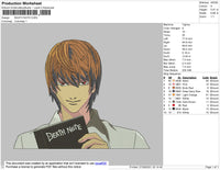 Death Note Embroidery File 4 size