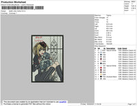 Death Note Misha Embroidery File 4 size