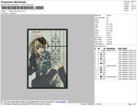 Death Note Misha Embroidery File 4 size