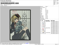 Death Note Misha Embroidery File 4 size