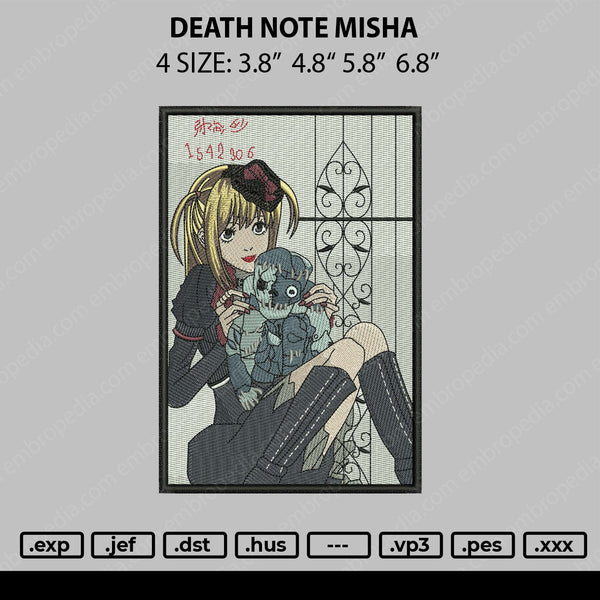 Death Note Misha Embroidery File 4 size