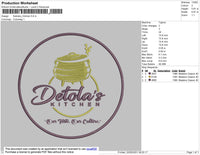 Detola's Kitchen Embroidery File 4 size