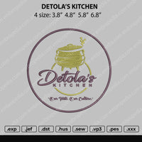 Detola's Kitchen Embroidery File 4 size
