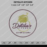 Detola's Kitchen Embroidery File 4 size
