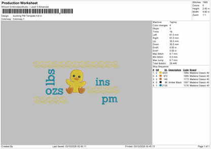 Ducks Pm Am Embroidery Machine 2 Files