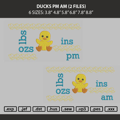 Ducks Pm Am Embroidery Machine 2 Files