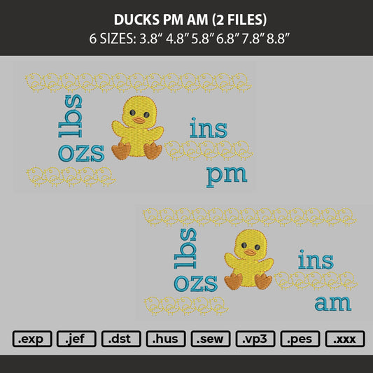 Ducks Pm Am Embroidery Machine 2 Files