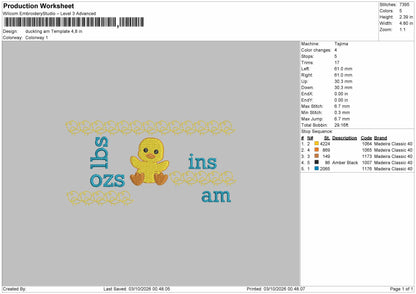 Ducks Pm Am Embroidery Machine 2 Files