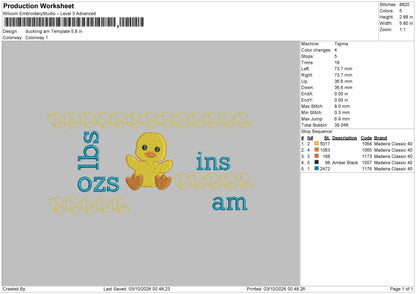 Ducks Pm Am Embroidery Machine 2 Files