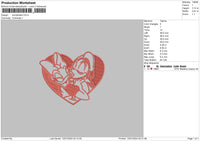 Ducks Heart Embroidery File 6 sizes