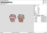 Bears Chibi 2411 Embroidery File 6 sizes